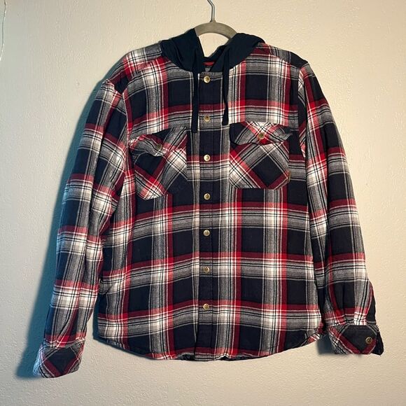 Legendary Whitetails Red and Black Plaid Performance Jacket Hunting Coat SZ L - Picture 1 of 14